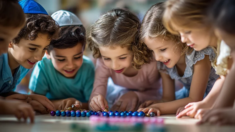Children learning in Yeshivat Montessori's nurturing environment